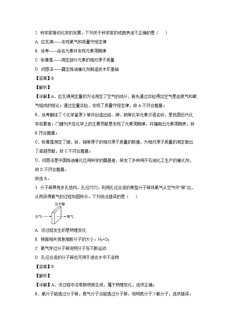 内蒙古赤峰2025年中考二模化学试题（解析版）第2页