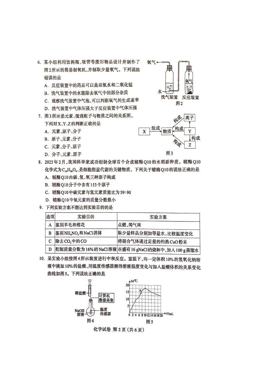 2025年河北省保定市阜平县中考二模化学试题（中考模拟）第2页