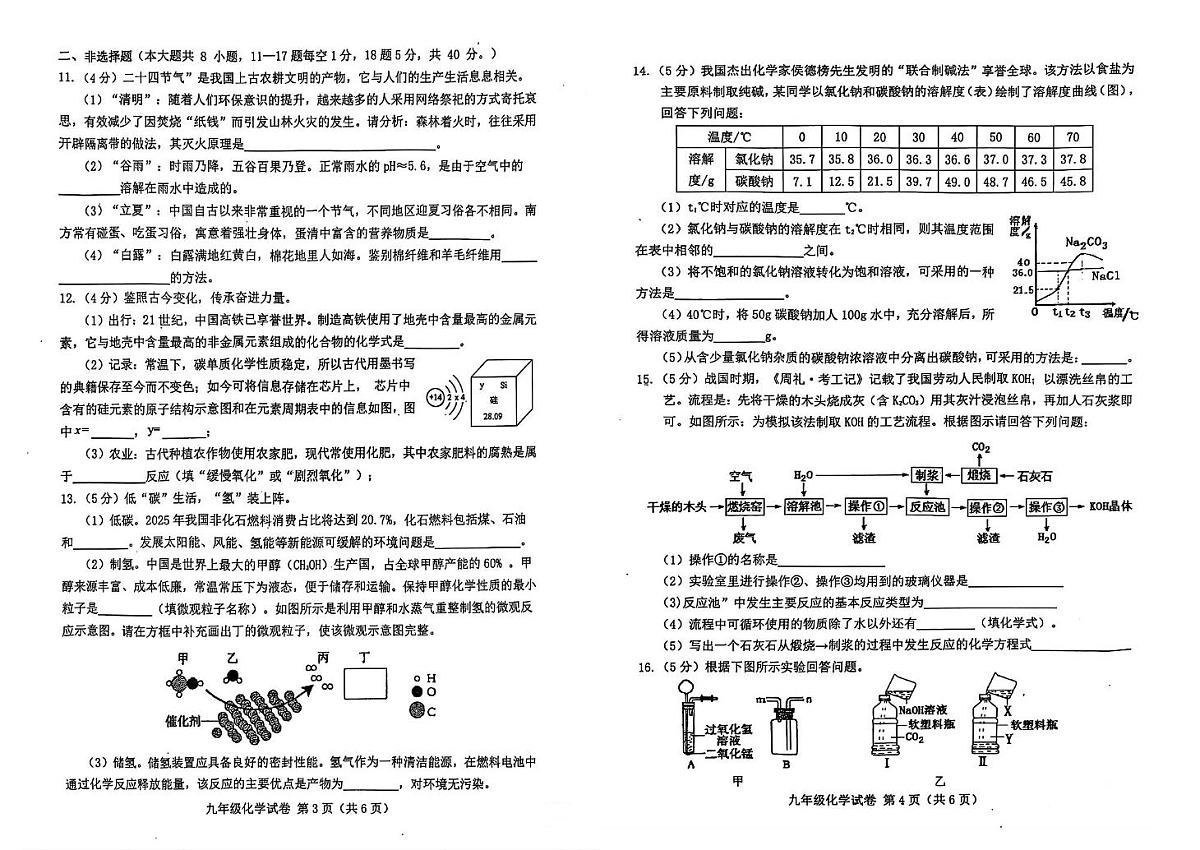 2025年河北省唐山市遵化市第二中学中考二模化学试卷（中考模拟）第2页