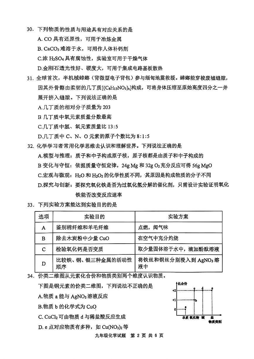 2025年江苏省连云港市赣榆区、灌云县中考二模联考化学试卷（中考模拟）第2页