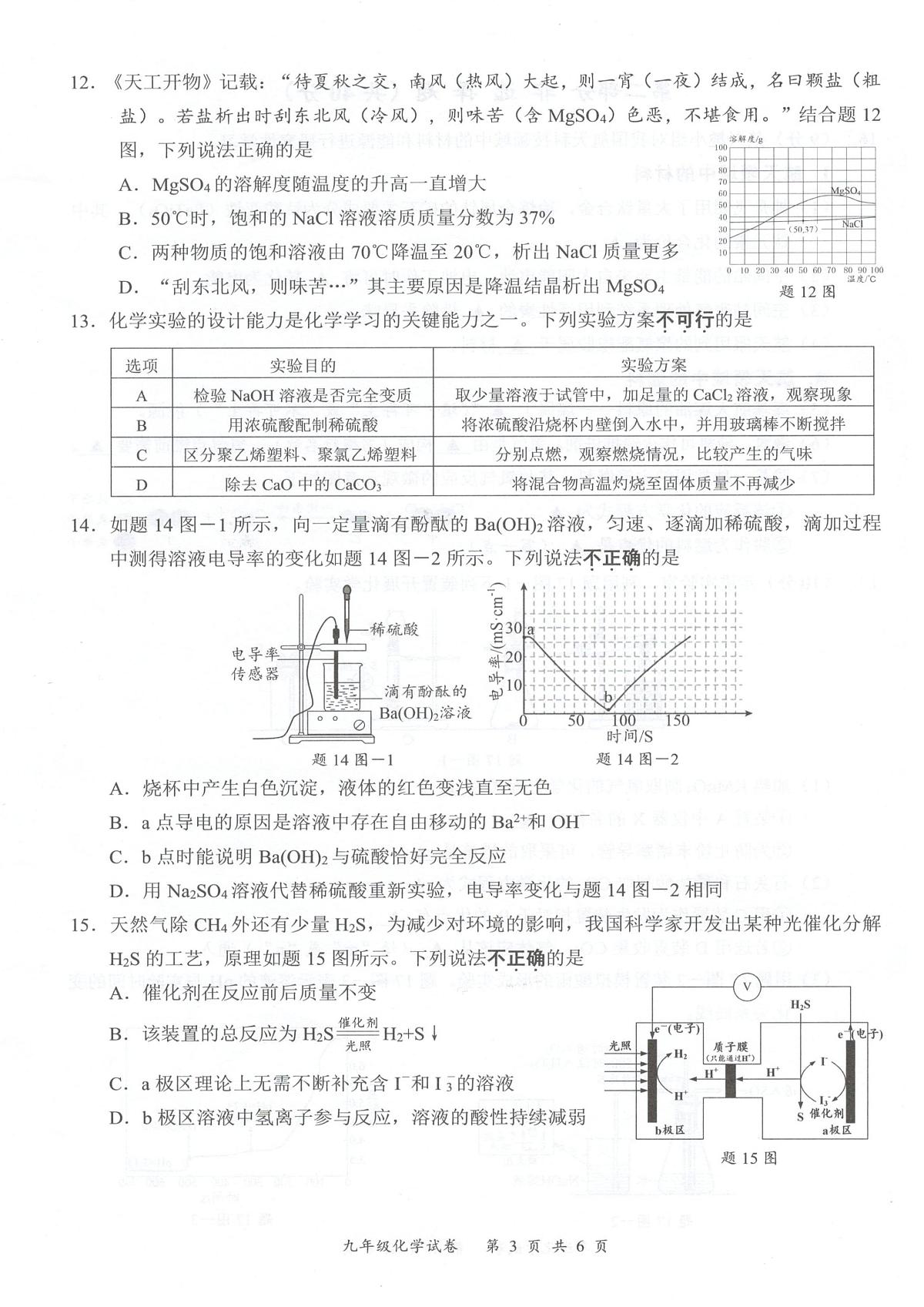 2025年江苏省泰州市泰兴市中考二模化学试题（中考模拟）第3页