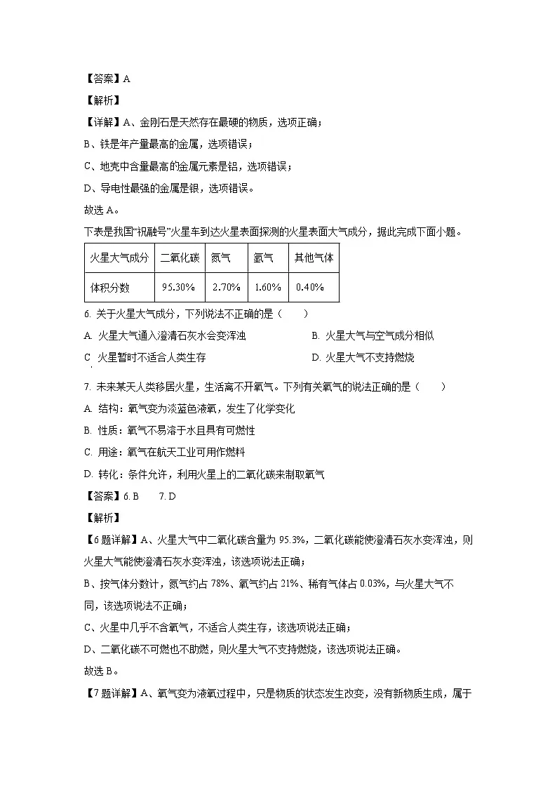湖南省衡阳市衡阳县2025年初中学业水平模拟考试化学试卷（解析版）第3页