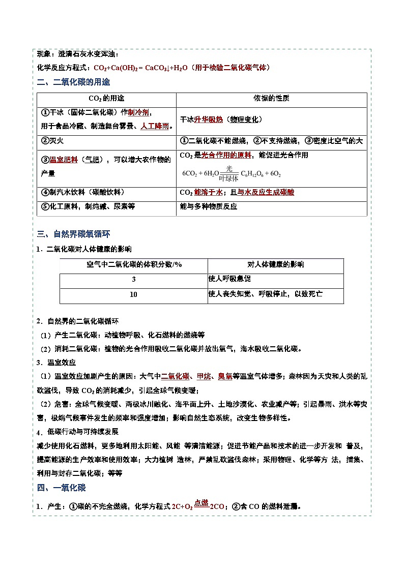 课题2 碳的氧化物（共2课时）（分层练习）（解析版）第2页