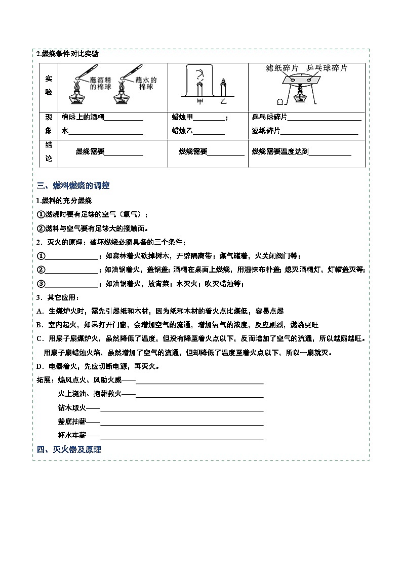 课题1 燃料的燃烧（共2课时）（分层练习）（原卷版）第2页