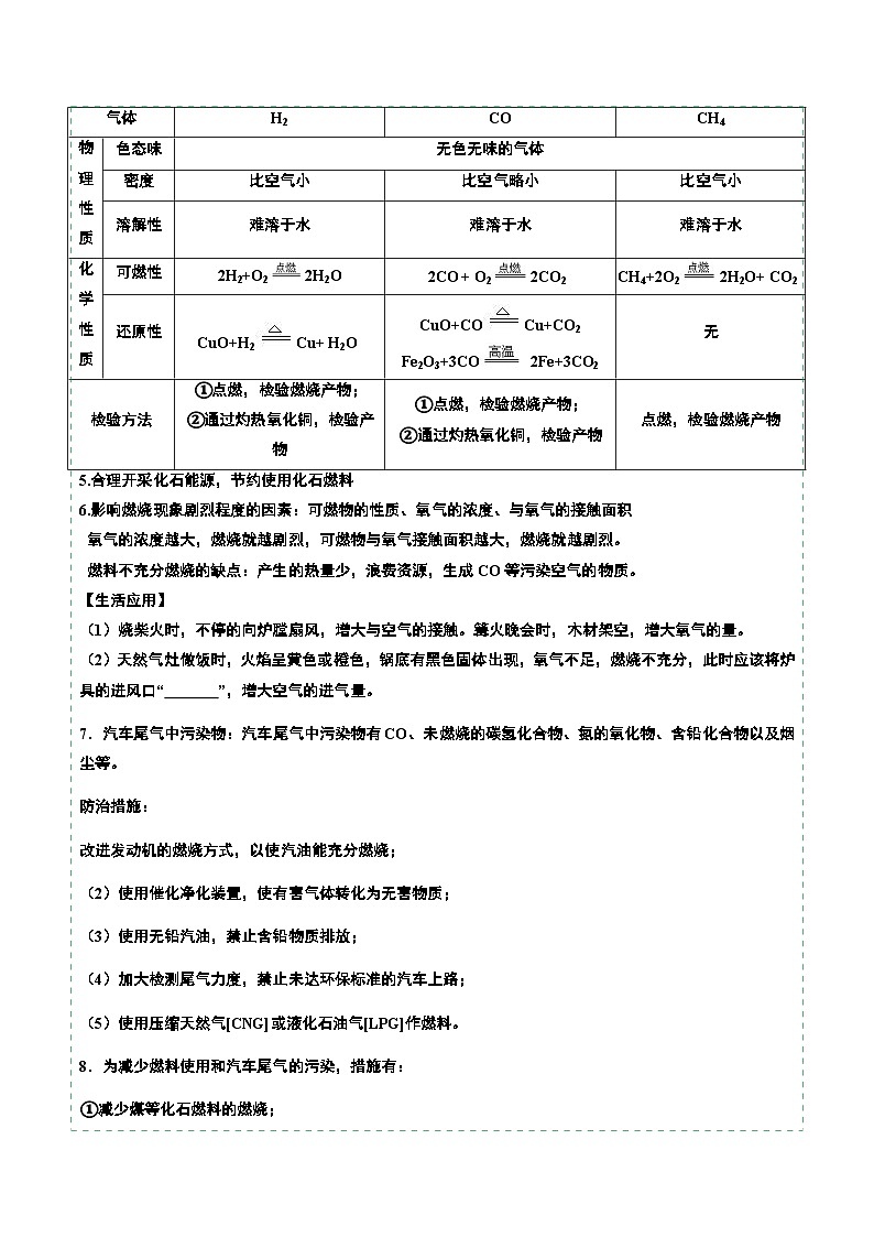 课题2 化石能源的合理利用（共2课时）（分层练习）（原卷版）第3页
