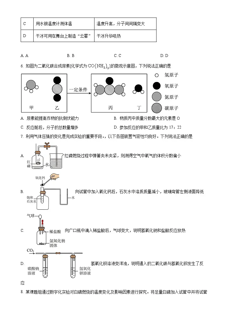 2025年陕西省西安市高新区第三初级中学中考化学第六次模拟试题（中考模拟）第2页
