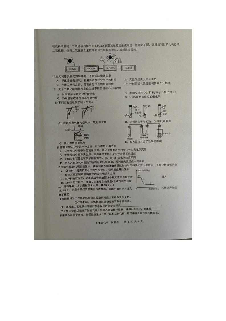 2025年合肥市新站区九年级二模化学试卷第2页