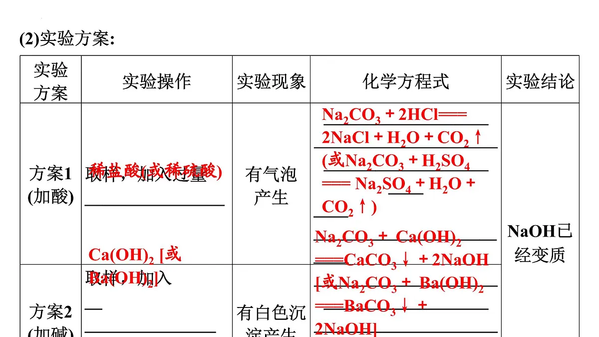 2025年河北省中考化学一轮复习----碱变质的探究课件第3页
