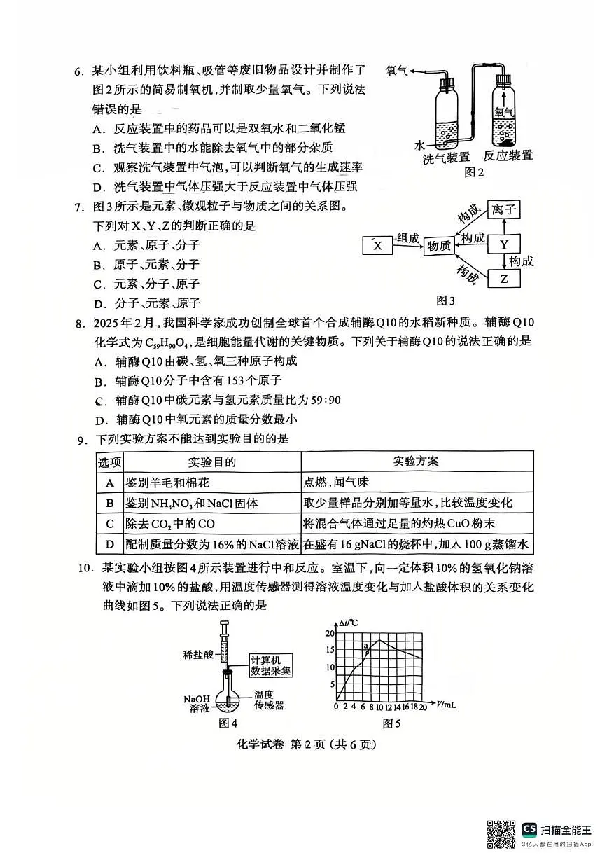 2025年河北省保定市定兴县中考二模化学试题（中考模拟）第2页