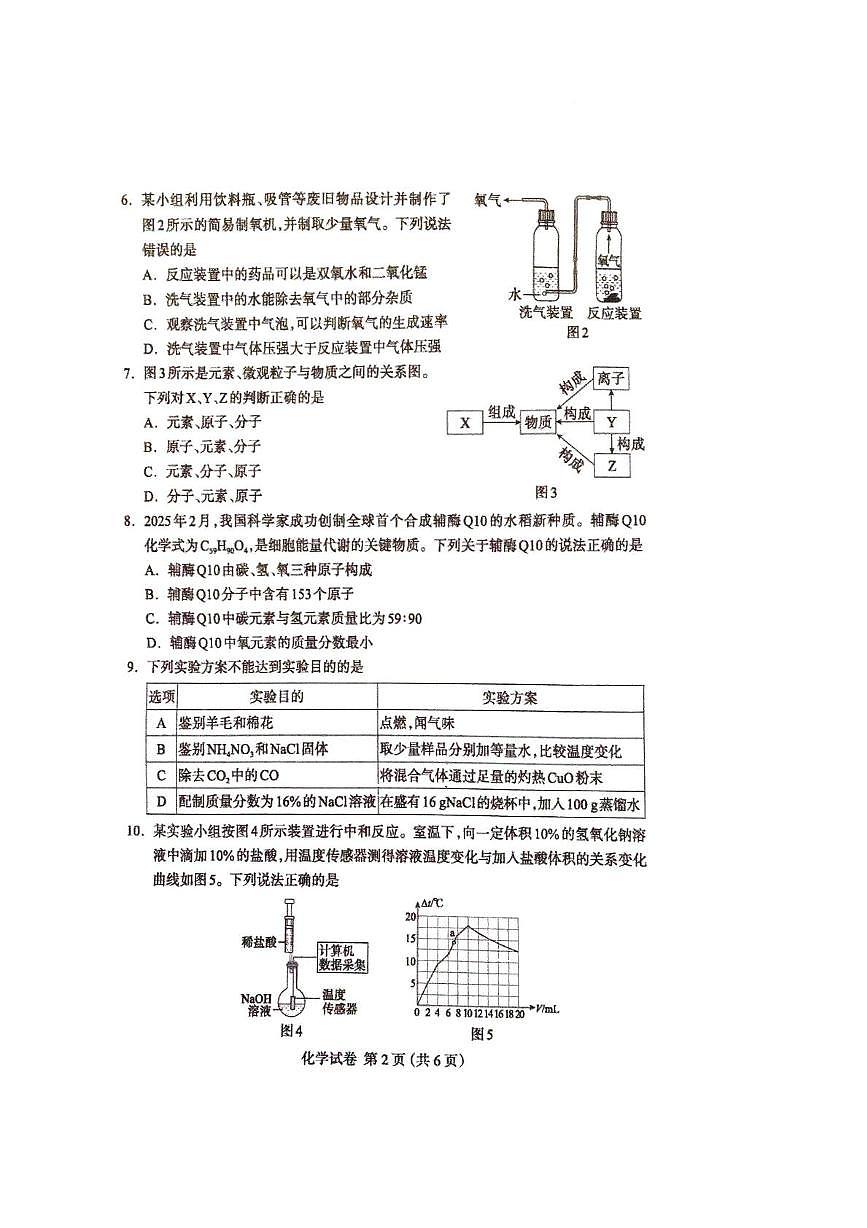 2025年河北省保定市莲池区中考二模化学试题（中考模拟）第2页
