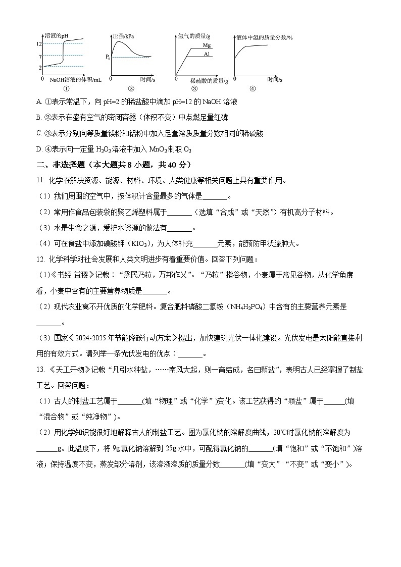 2025年河北省沧州市任丘市梁召镇辛安庄中学等校中考模拟预测化学试题（中考模拟）第3页