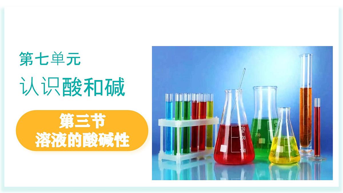 2025年春鲁教版化学九年级下册 第七单元 第3节 溶液的酸碱性（同步课件）第1页