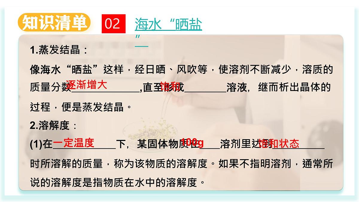 2025年春鲁教版化学九年级下册 第八单元 海洋化学资源的利用（单元复习课件）第7页