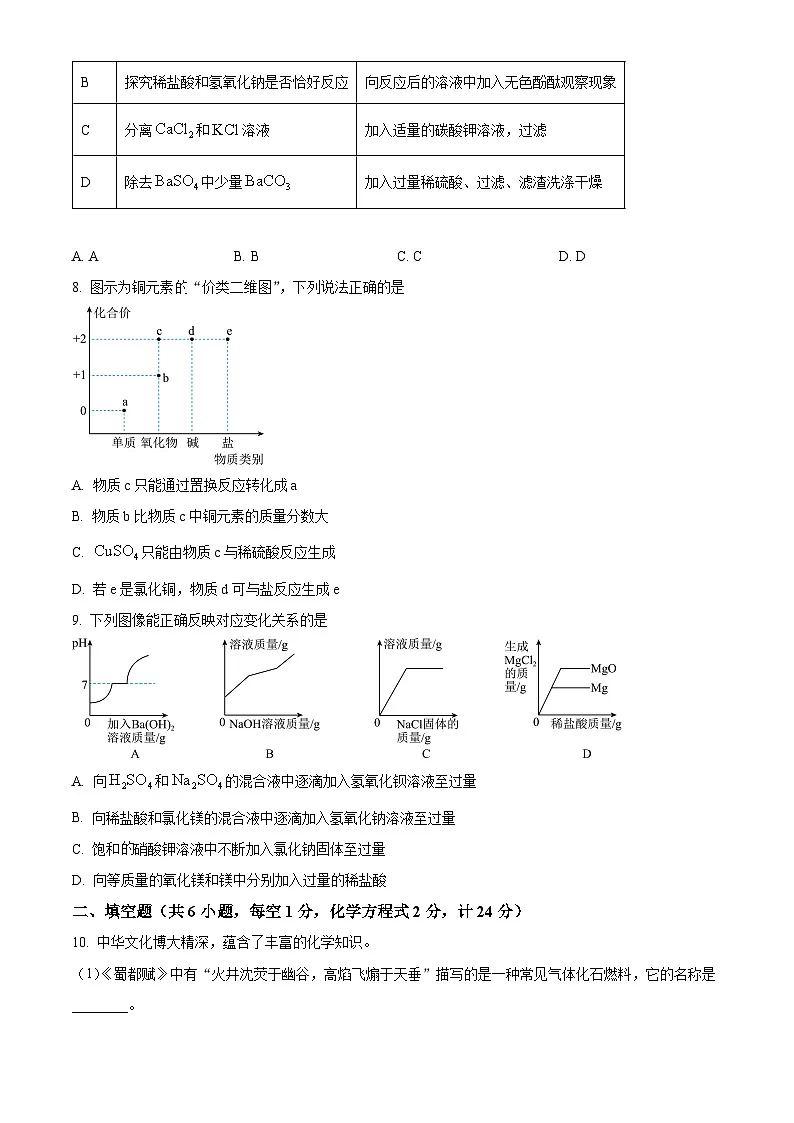 2025年陕西省西安工业大学附属中学中考七模化学试题（中考模拟）第3页
