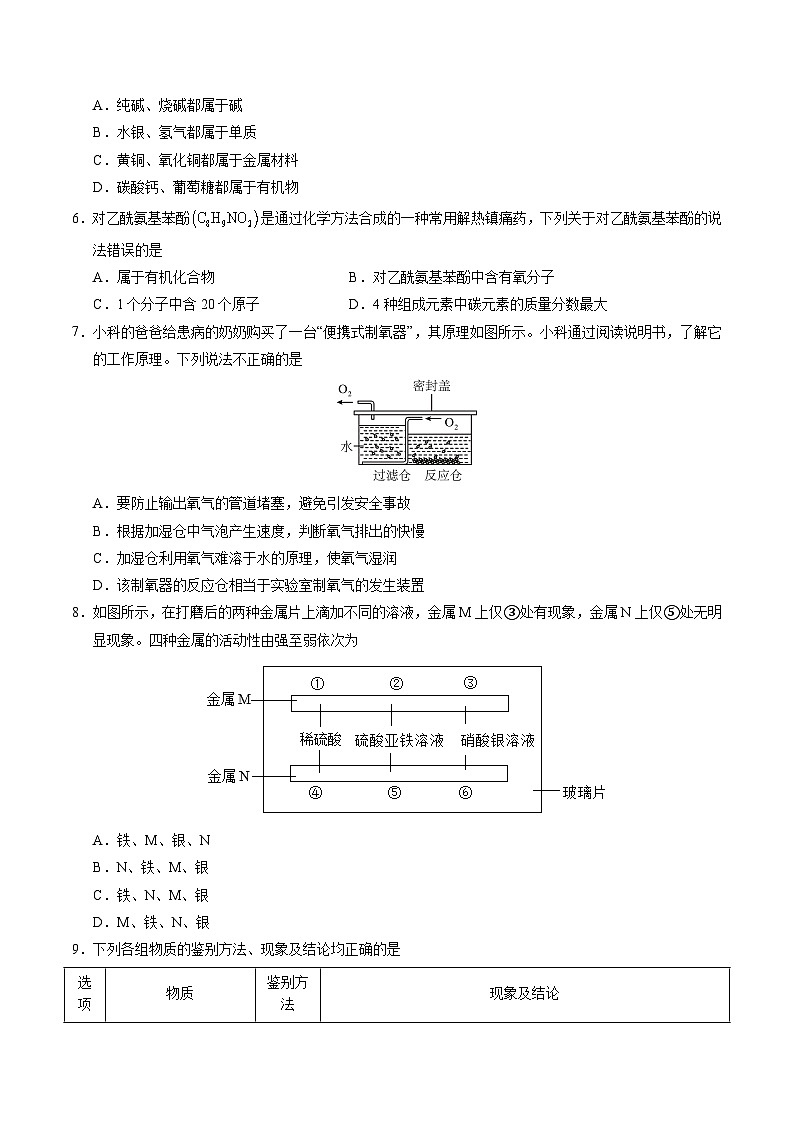 2025年中考第三次模拟考试：化学（河北卷）（考试版）第2页