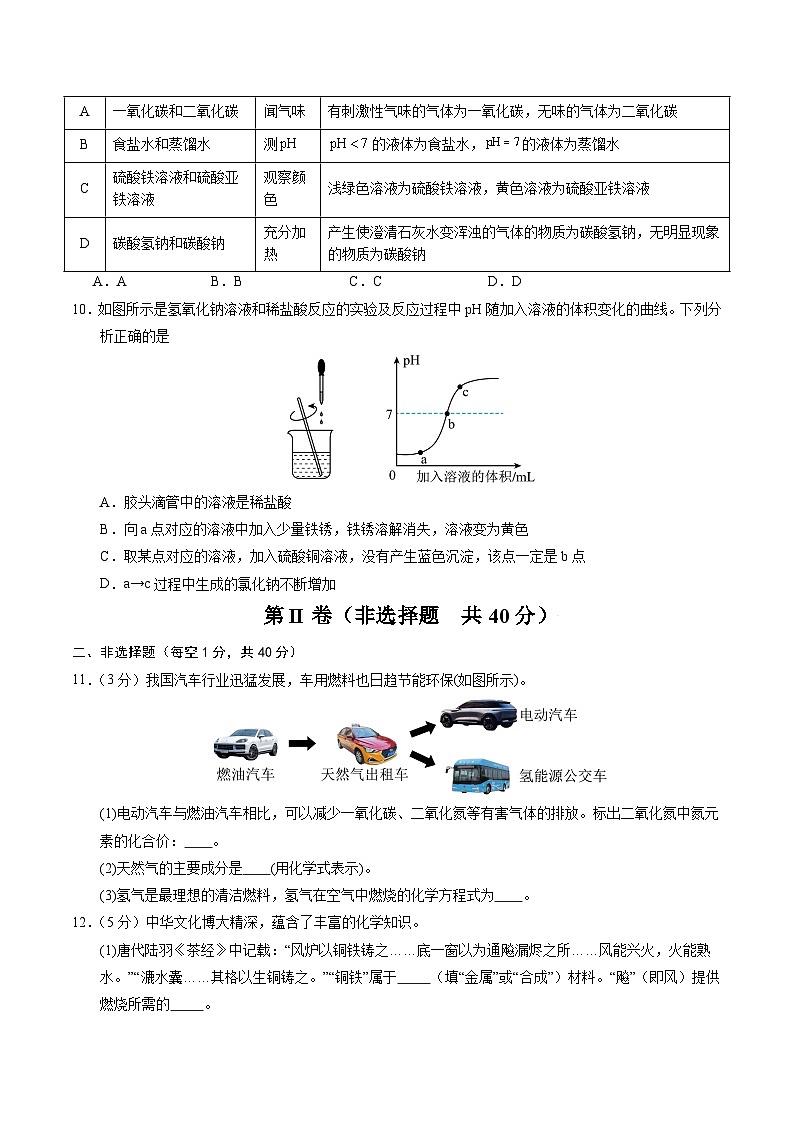 2025年中考第三次模拟考试：化学（河北卷）（考试版）第3页