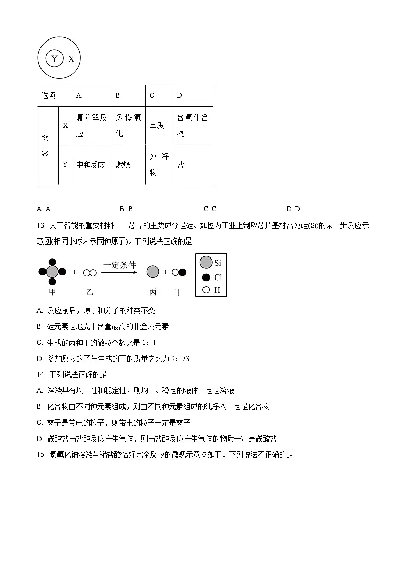 2025年江苏省无锡市宜兴市中考二模化学试题（中考模拟）第3页
