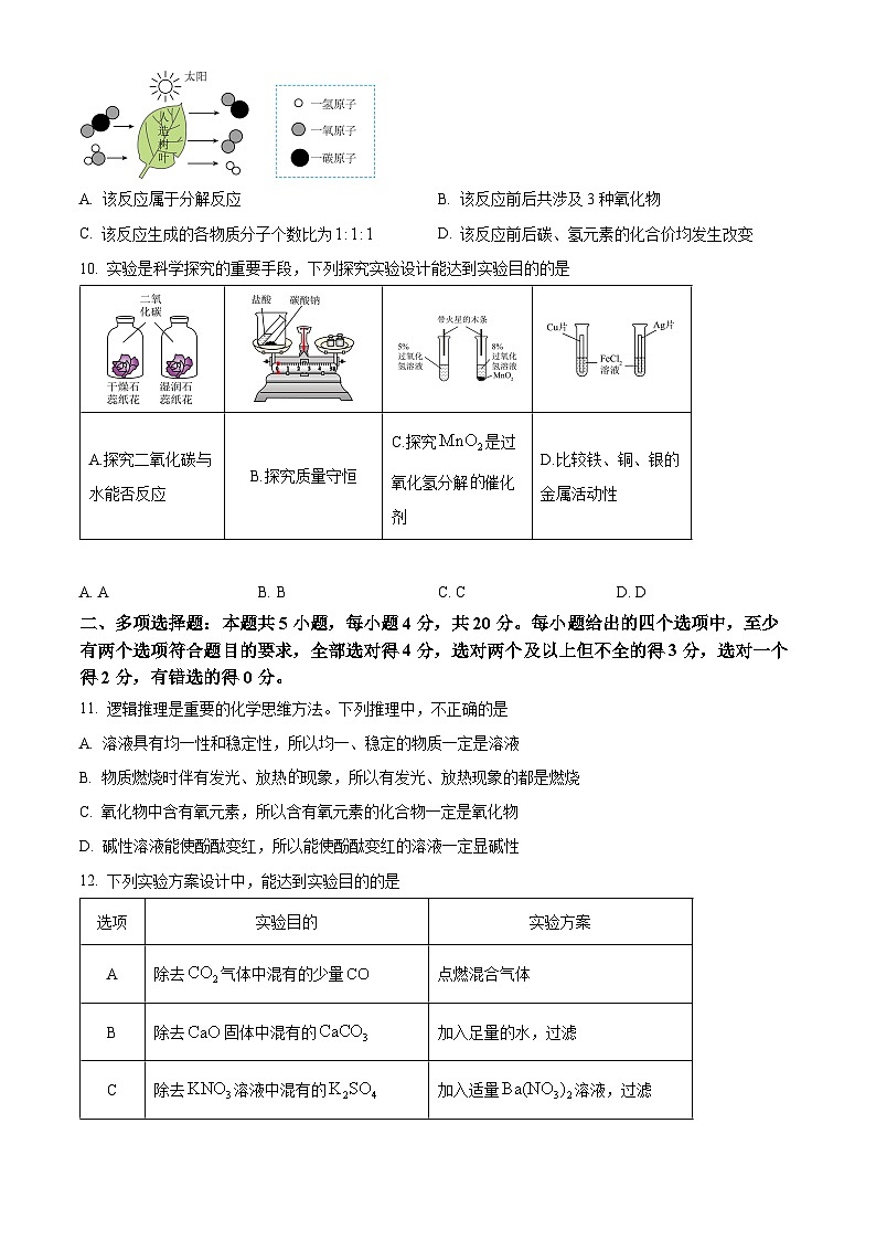 2025年山东省济南市槐荫区中考三模化学试题第3页
