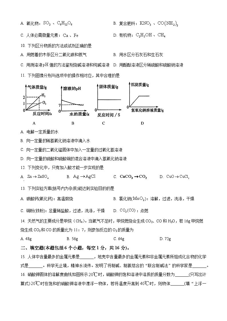 2025年河南省南阳市镇平县中招模拟训练化学试卷（二）（中考模拟）第2页