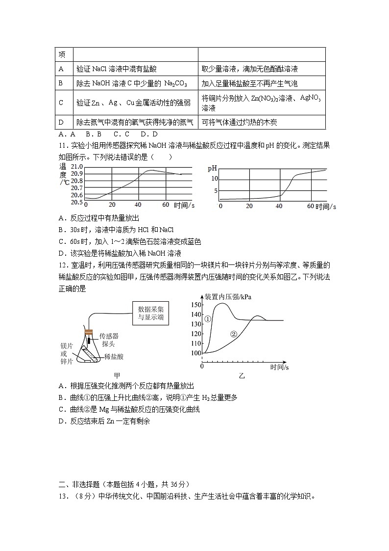 2025年江苏省连云港市东海县初级中学中考二模化学试题（中考模拟）第3页