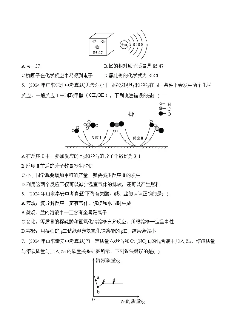 2025届中考化学临考模拟卷 【山西专用】第2页