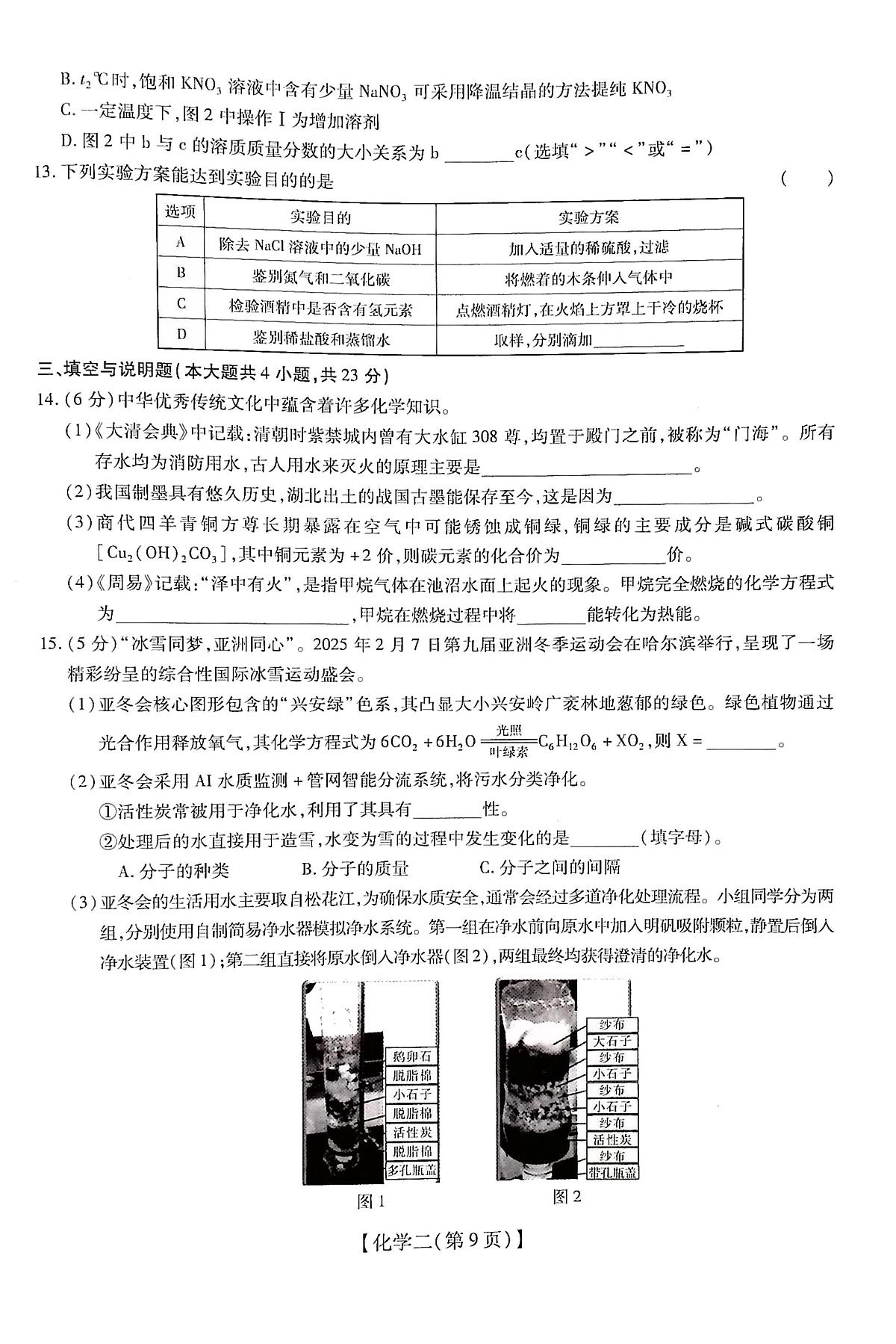 2025年江西省新余市分宜县中考第三次模拟考试化学试卷（中考模拟）第3页