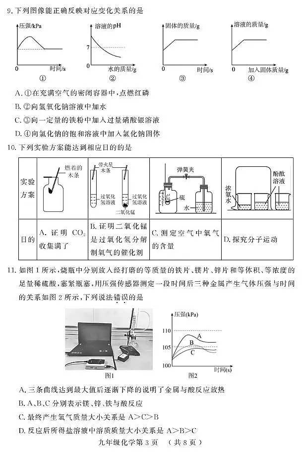 2025年山东省菏泽市曹县中考二模化学试题（中考模拟）第3页