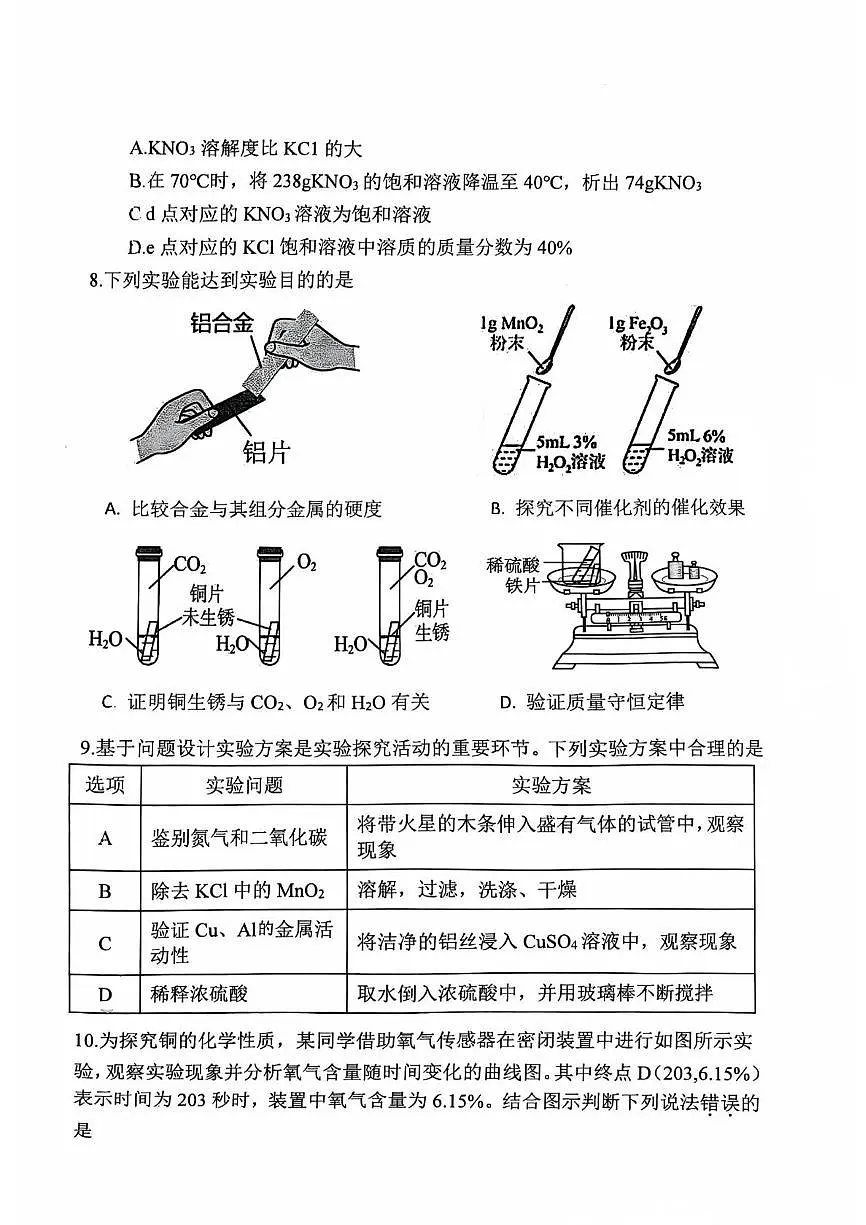 2025广东省深圳市育才二中化学三模试卷第3页