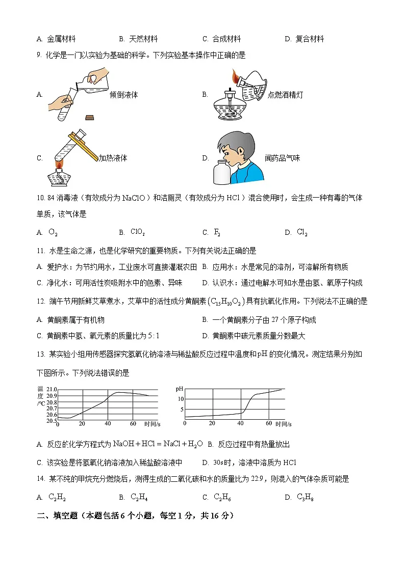 2025年河南省商丘市夏邑县二模化学试题（中考模拟）第2页