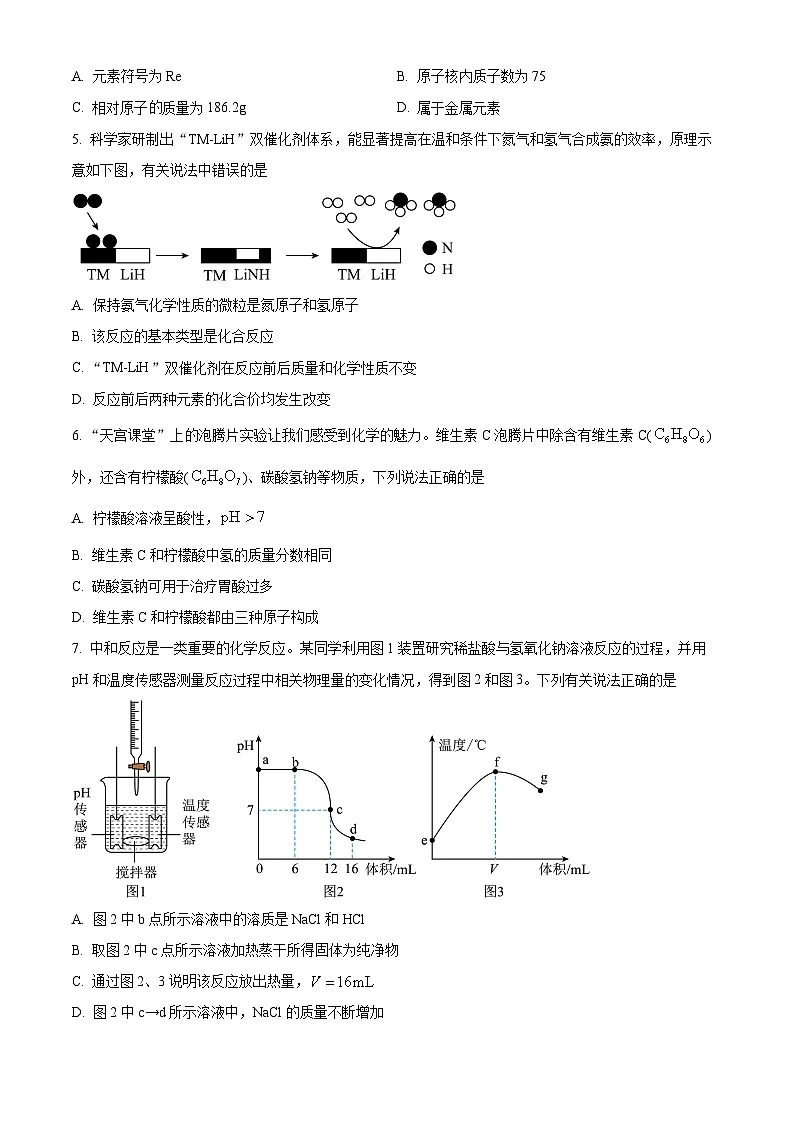 2025年内蒙古自治区赤峰市松山区三模化学试题（中考模拟）第2页