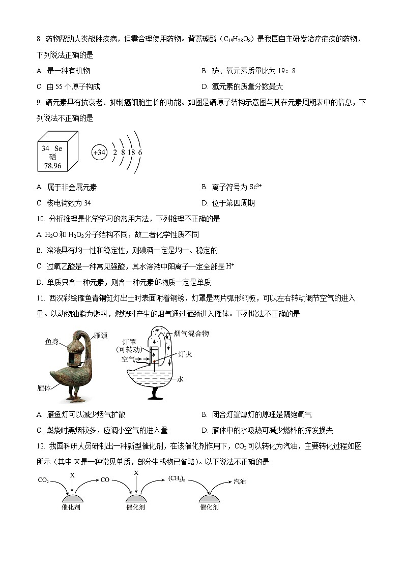 2025年重庆市南开中学中考第二次诊断考试化学试题（中考模拟）第2页