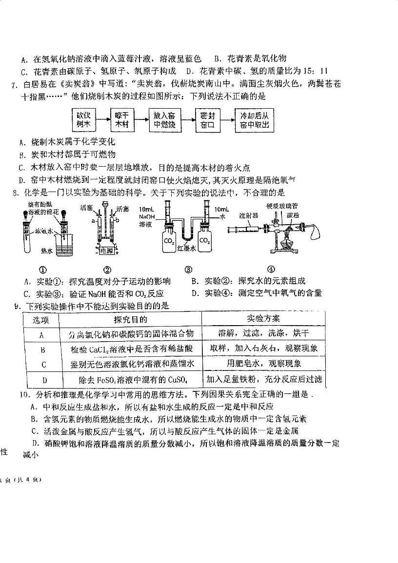 2025年福建省福州市鼓楼区延安中学中考三模化学试题（中考模拟）第2页