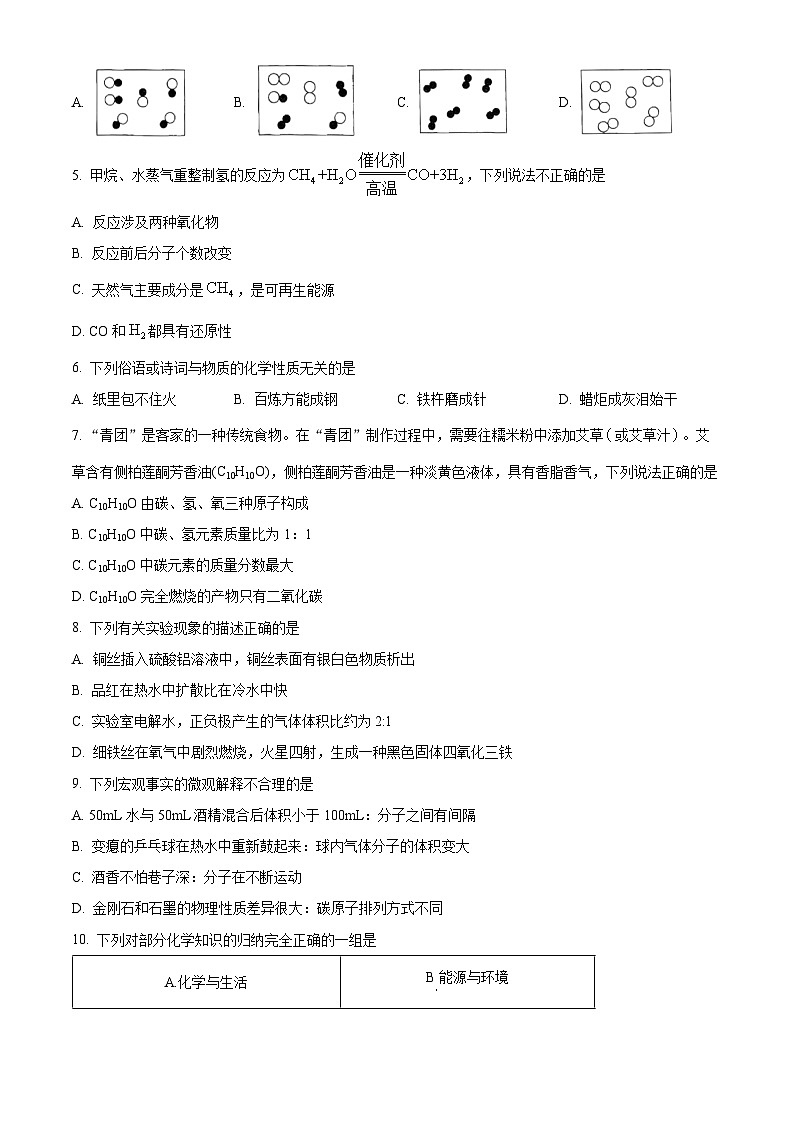2025年黑龙江省齐齐哈尔市部分学校中考三模联考化学试题（中考模拟）第2页