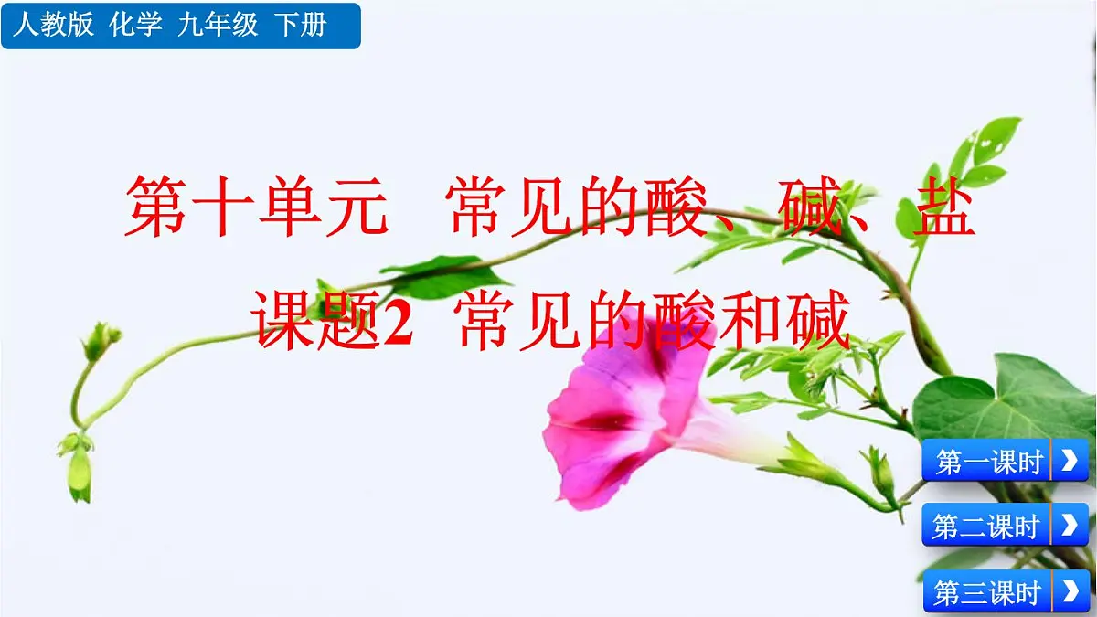 课题2 常见的酸和碱第1页