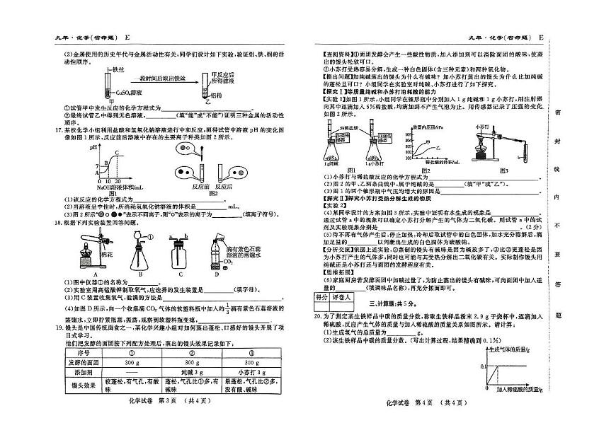2025年吉林省松原市前郭县城镇三校第七次中考模拟考试化学试卷（中考模拟）第2页