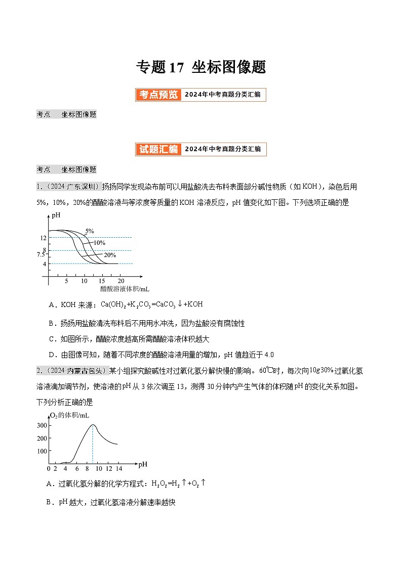 专题17 坐标图像题（第02期）（学生版） 第1页