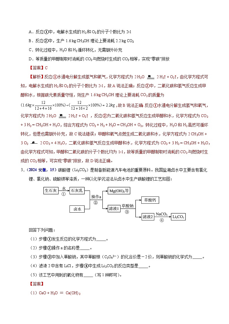 专题18 流程图题与推断题（第01期）（教师版）第2页