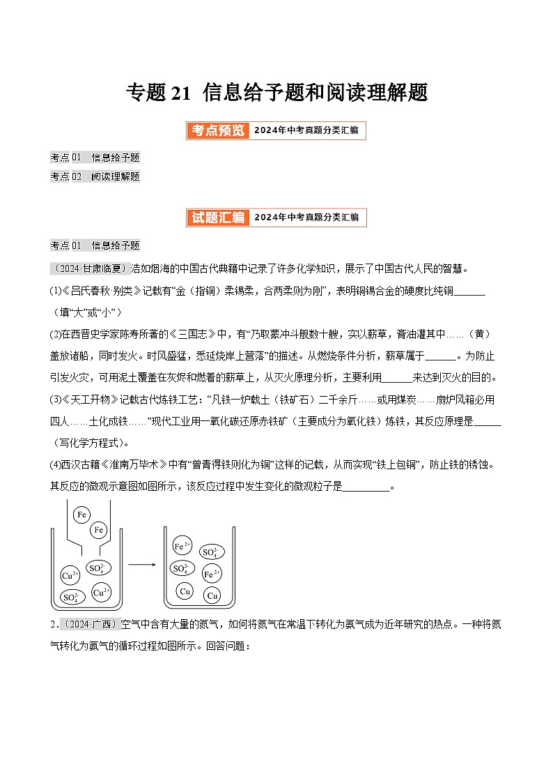 专题21 信息给予题和阅读理解题（第02期）（学生版） 第1页