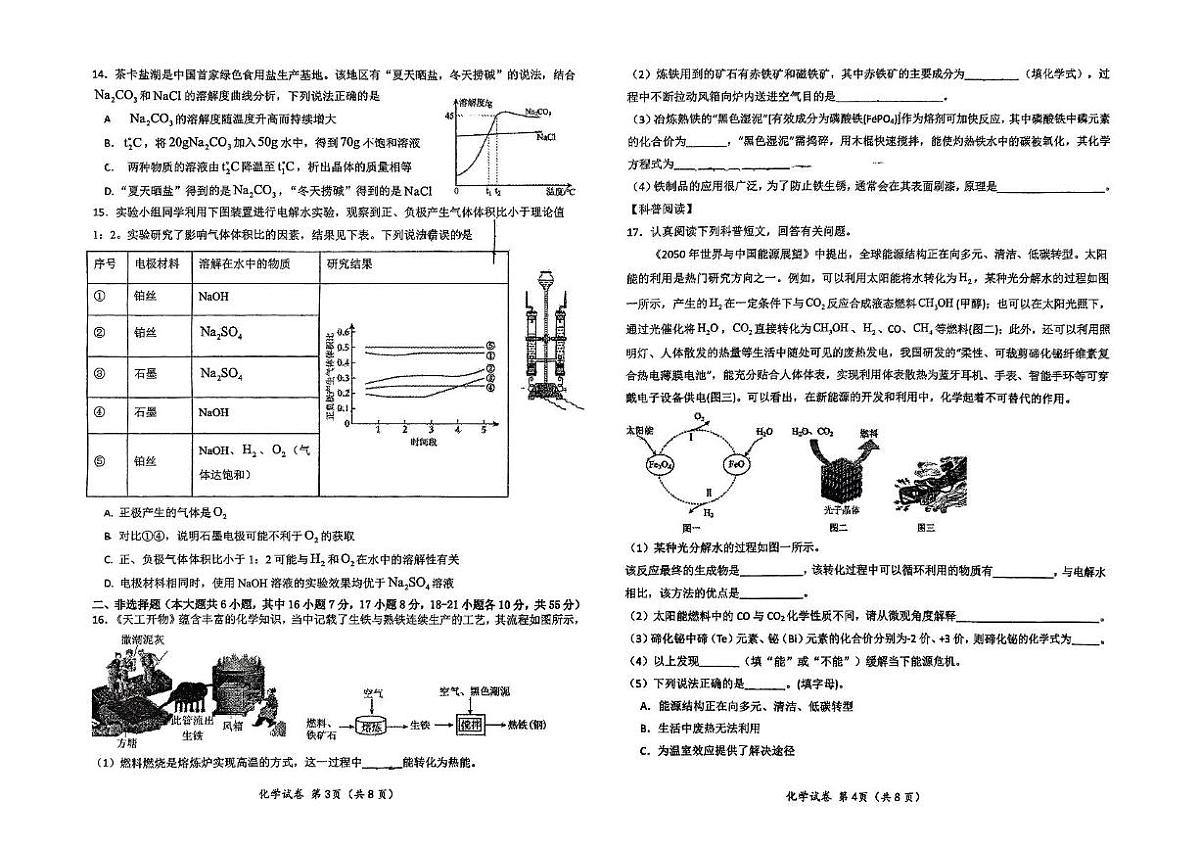 2025年广东省汕头市澄海区集贤学校中考第二次模拟考试化学试题（中考模拟）第2页