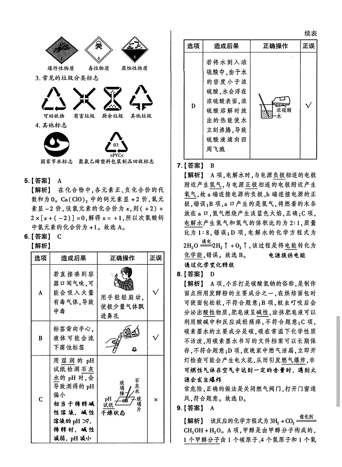 化学临考二模答案第2页