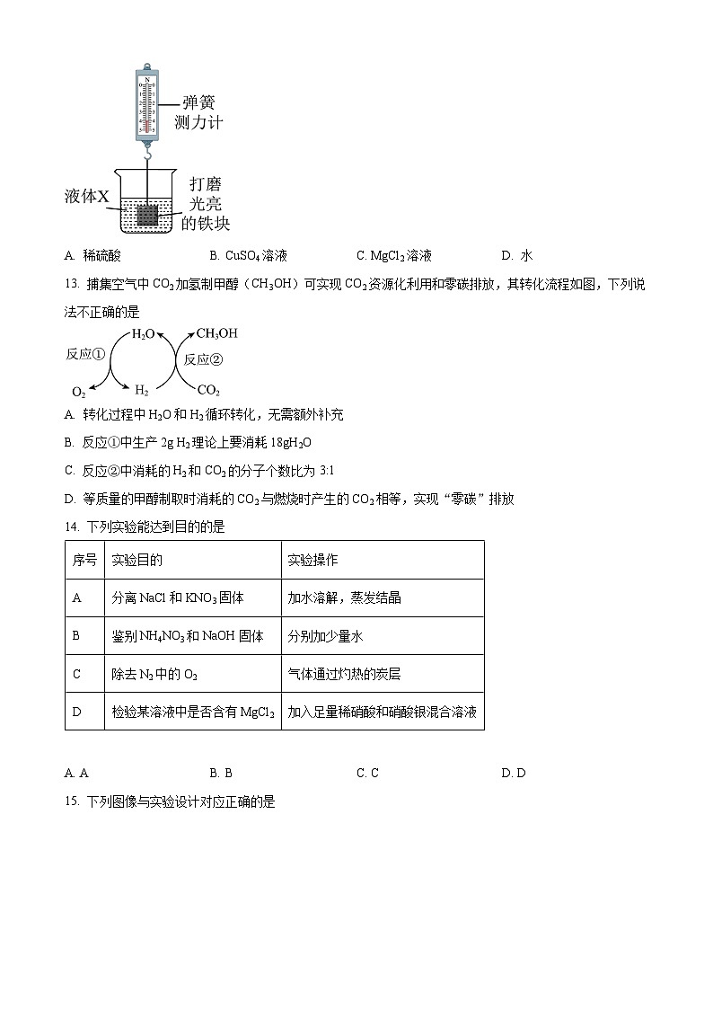 2025年重庆市第一中学中考第三次模拟考试化学试题（中考模拟）第3页