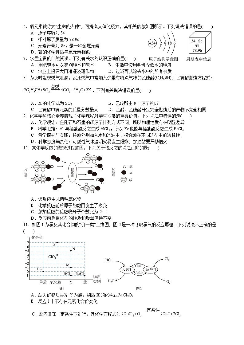 2024年山东省潍坊市中考化学模拟试题（四）第2页