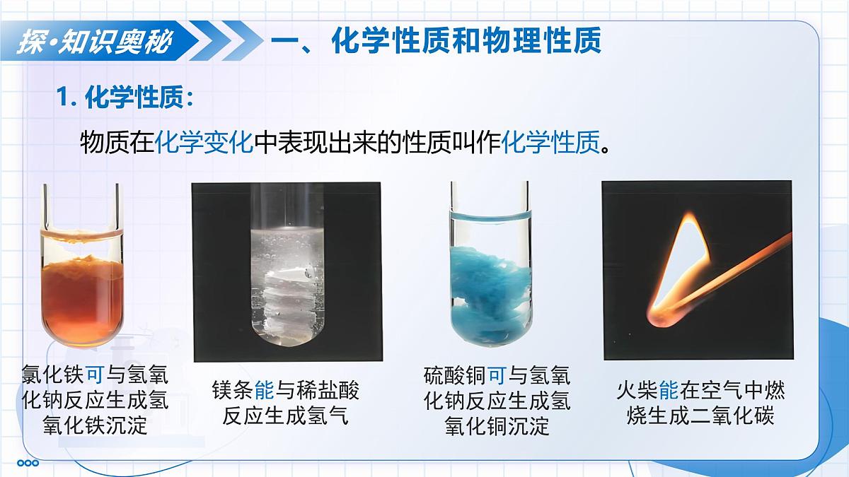 课题1 物质的变化和性质 第2课时 化学性质与物理性质（教学课件）-2025-2026学年八年级化学全一册（人教版五四学制2024）第7页