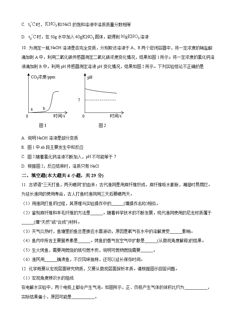 甘肃省张掖市肃南裕固族自治县康乐明德学校2025届中考三模 化学试卷第3页