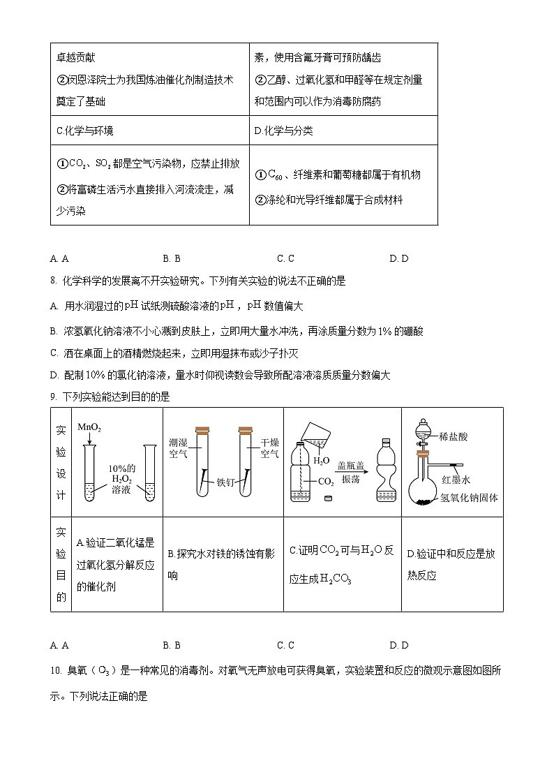 山东省日照市曲阜师范大学附属实验中学2025届中考三模 化学试卷第3页