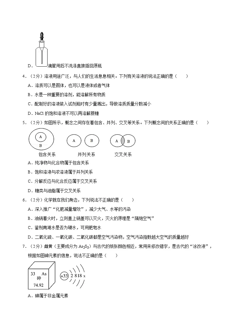 2024年山东省聊城市阳谷县中考化学二模试卷 (1)（含解析）第2页