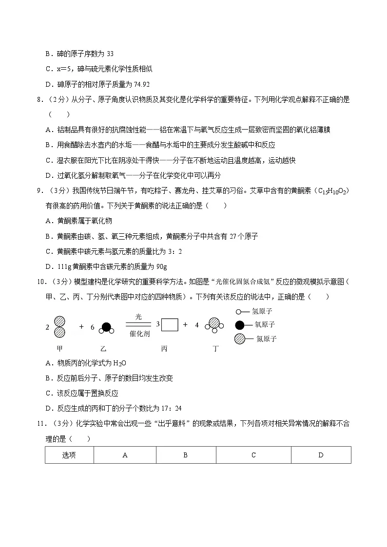 2024年山东省聊城市阳谷县中考化学二模试卷 (1)（含解析）第3页