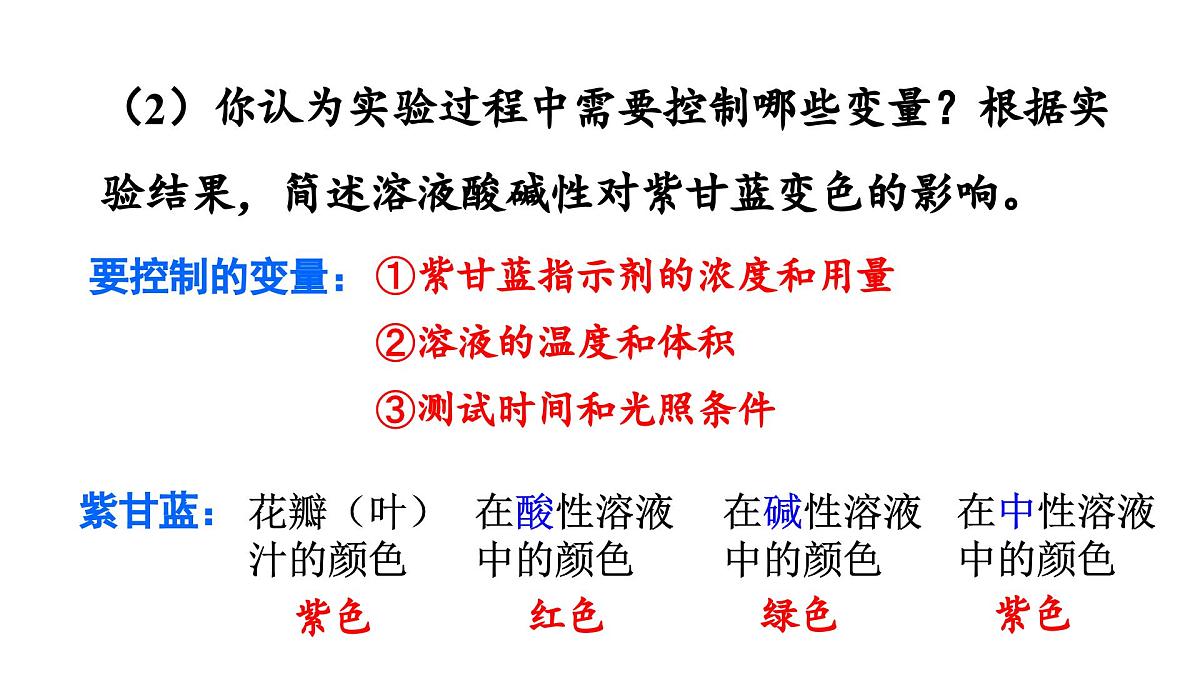 跨学科实践活动7 探究溶液酸碱性对紫甘蓝颜色的影响第7页