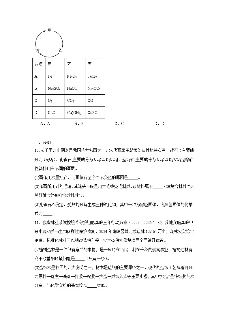 2025年陕西省铜川市部分学校中考三模化学试卷（无答案）第3页