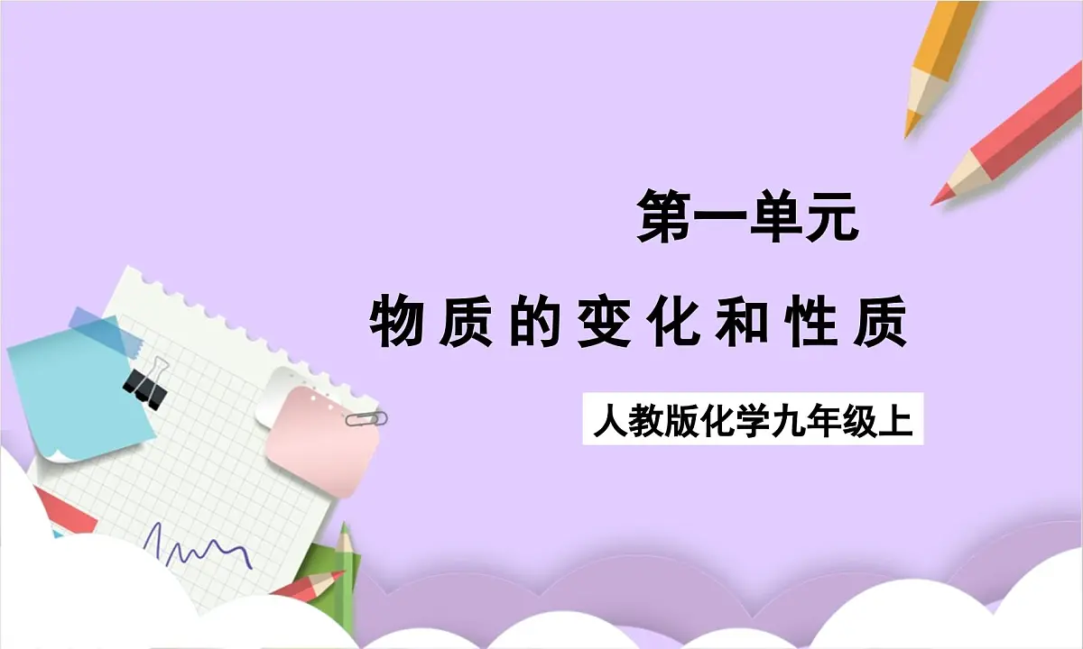 人教版（2024）化学九上 第一单元1.1《物质的变化和性质》课件第1页